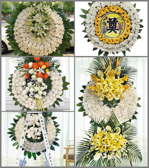 湖北黄冈市黄梅县停前镇潘河村花圈速递